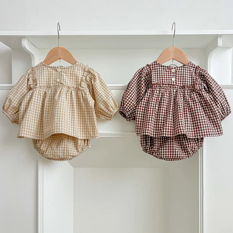 Baby Girl Plaid Tee & Bloomer 2-Piece Set 0-2 Years