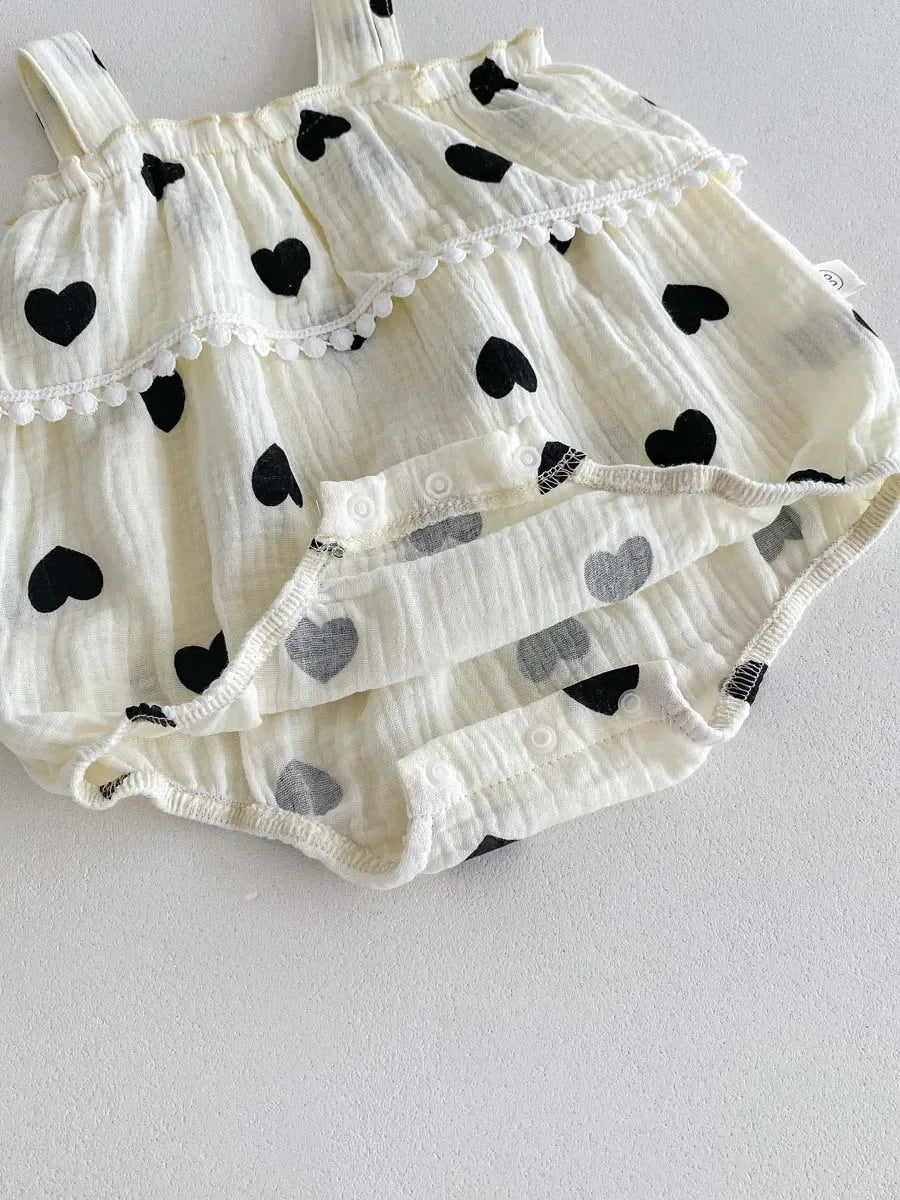 Newborn Sleeveless Bow Camisole Jumpsuit