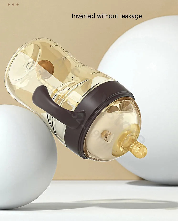 Wide Mouth Newborn Baby Bottle with Learning Nipple