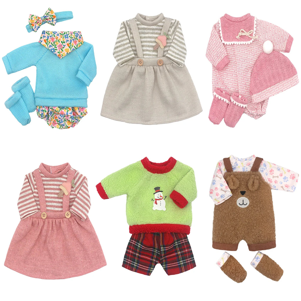Baby Doll Outfits Set with Shoes for 13-18 Inch Dolls