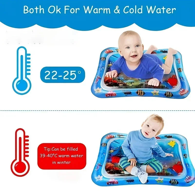 Inflatable Tummy Time Water Play Mat for Infants