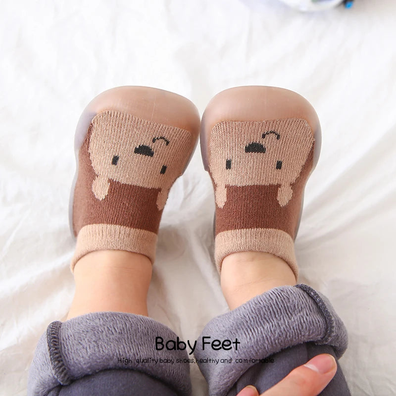 Baby Socks Shoes | Anti-Slip Soft Rubber Animal Style First Walkers