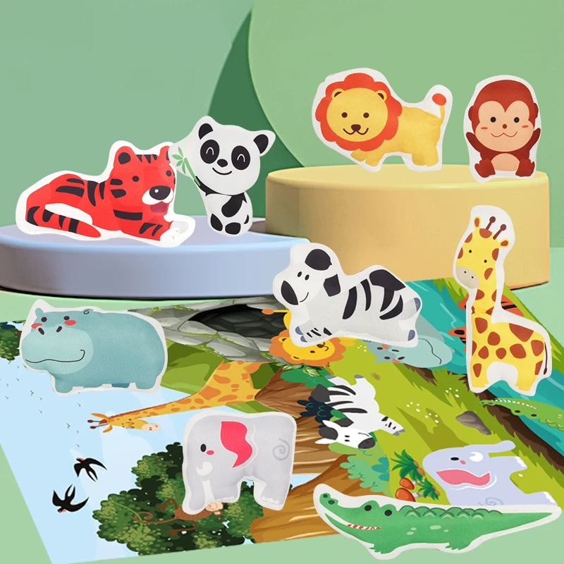 Soft Car Toy Set with Play Mat for Toddlers 12-18M
