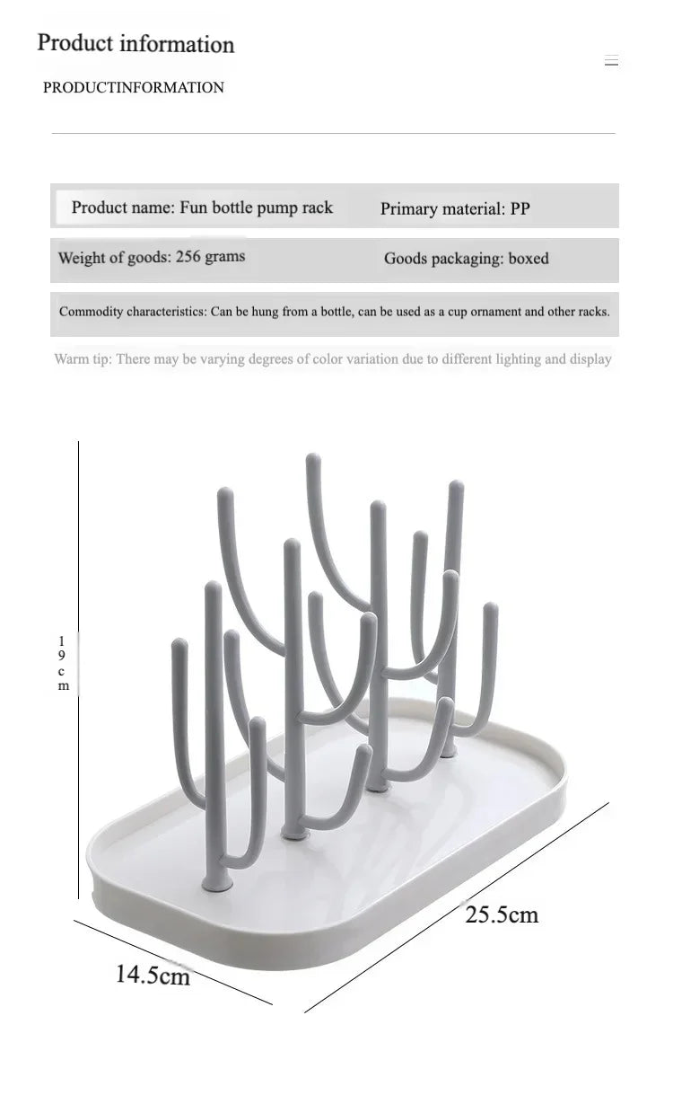 Baby Bottle Drying Rack with Detachable Holder