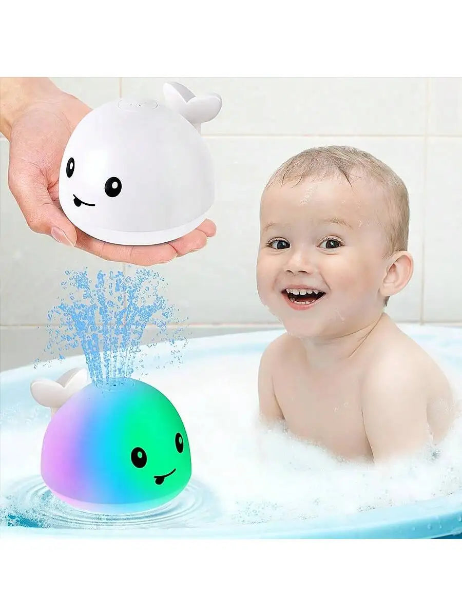 Light-Up Whale Sprinkler Bath Toy for Kids 6-36M