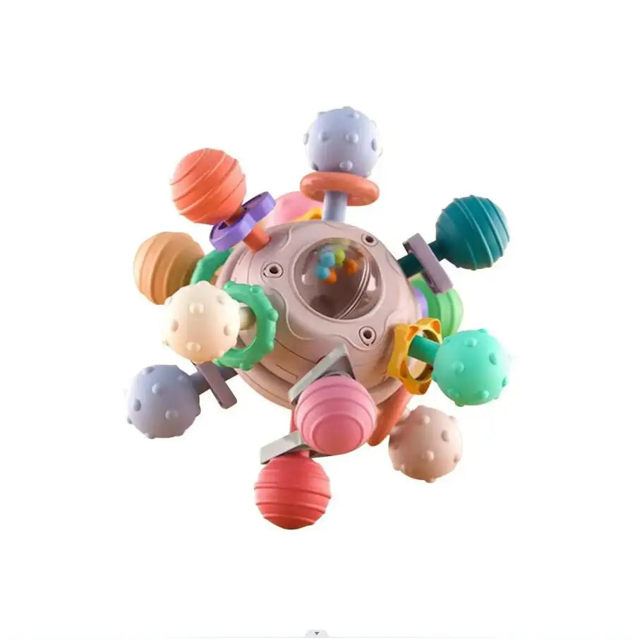 Sensory Teething Rattle Toy for Babies 0-36 Months