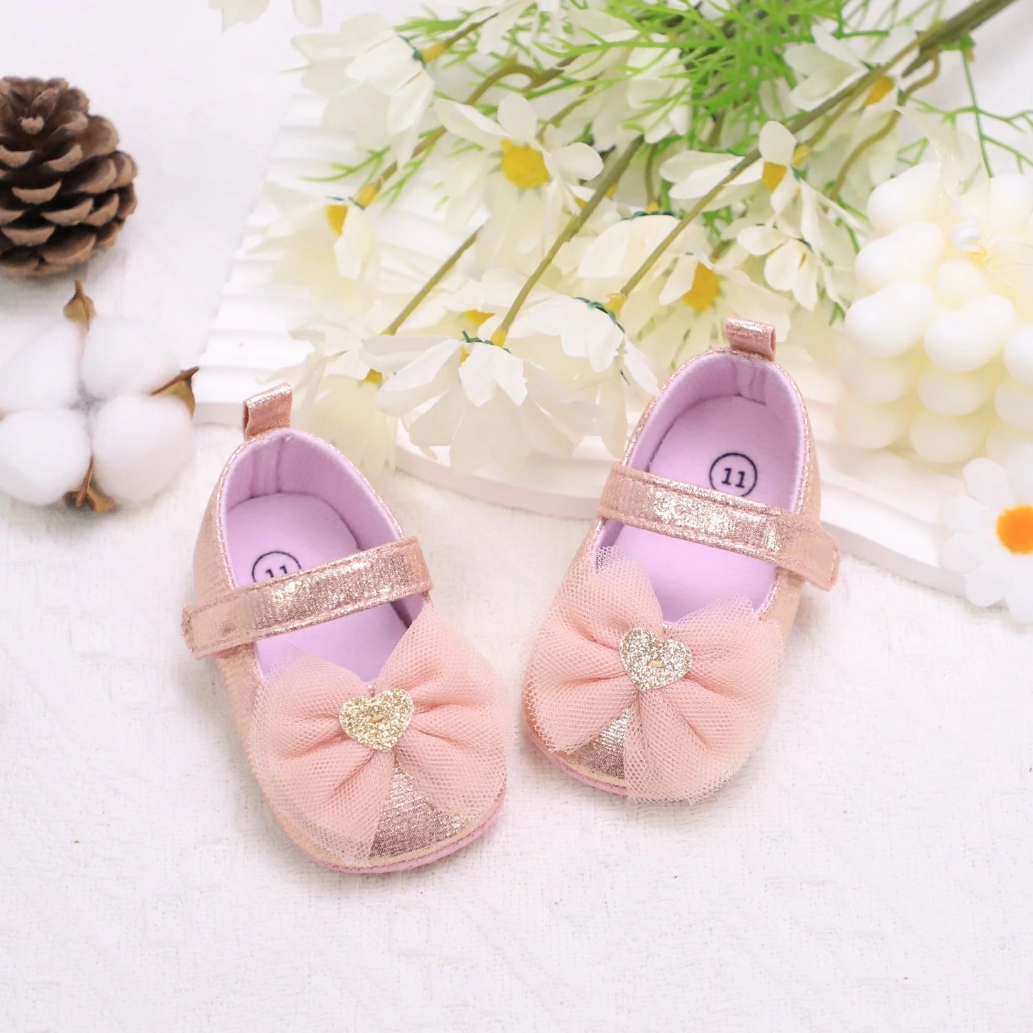 Baby Girl Princess Shoes | Breathable Non-Slip Lace Fashion First Walkers