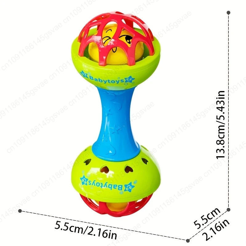 Baby Rattle Shaker Grab & Spin Sensory Toy 0-12M
