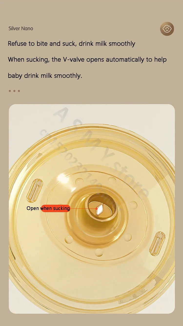 Wide Mouth Newborn Baby Bottle with Learning Nipple