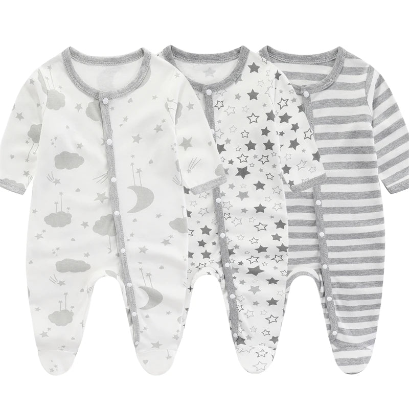 Newborn Baby Bodysuit Romper | Soft Cartoon Print 0-9M
