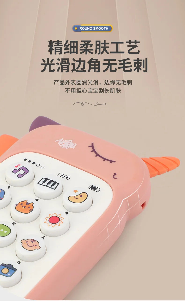 Baby Phone Toy with Music & Teether for Infants