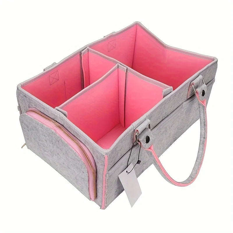 Baby Diaper Caddy Nursery Basket for Newborn Essentials