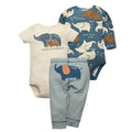 Soft Cotton Baby Bodysuit & Pants 3-Piece Set 6-24M