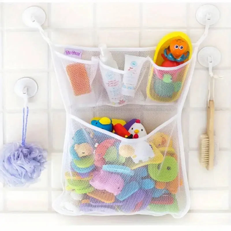Baby Shower Bath Toy Storage Mesh Bag with Suction Cups