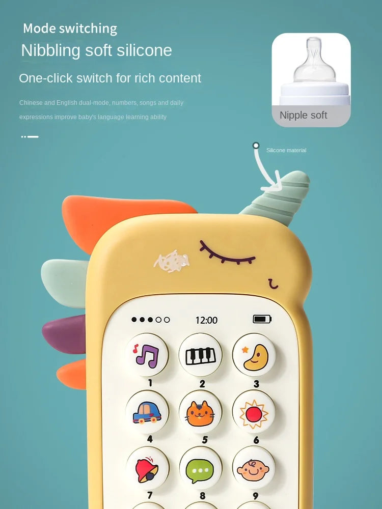 Baby Phone Toy with Music & Teether for Infants