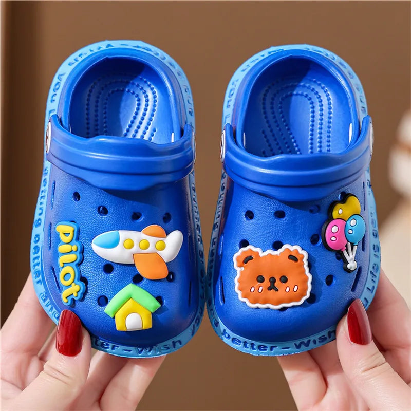 Summer Kids Sandals | Soft Anti-Skid Cartoon Hole Shoes for Boys & Girls