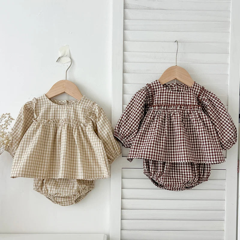 Baby Girl Plaid Tee & Bloomer 2-Piece Set 0-2 Years
