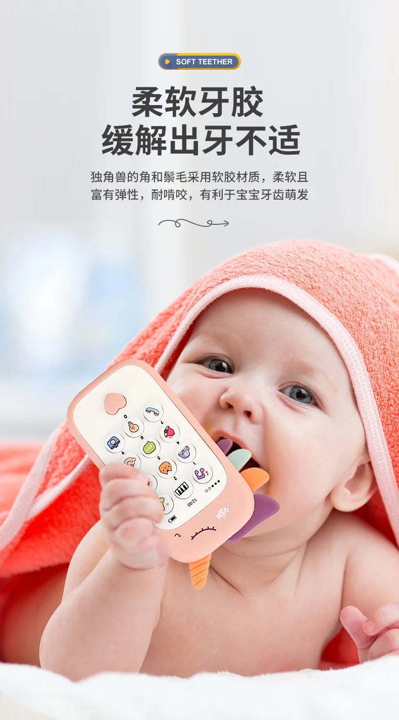Baby Phone Toy with Music & Teether for Infants