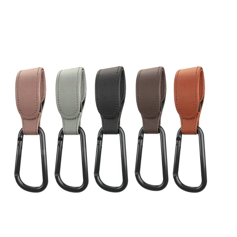 Stroller Hook PU Leather Pram Bag Hanger Organizer