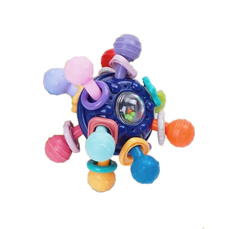 Sensory Teething Rattle Toy for Babies 0-36 Months