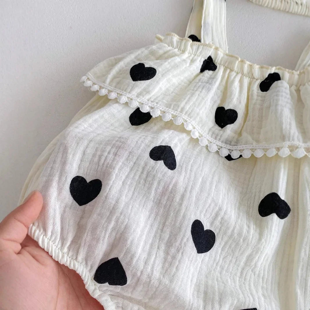 Newborn Sleeveless Bow Camisole Jumpsuit