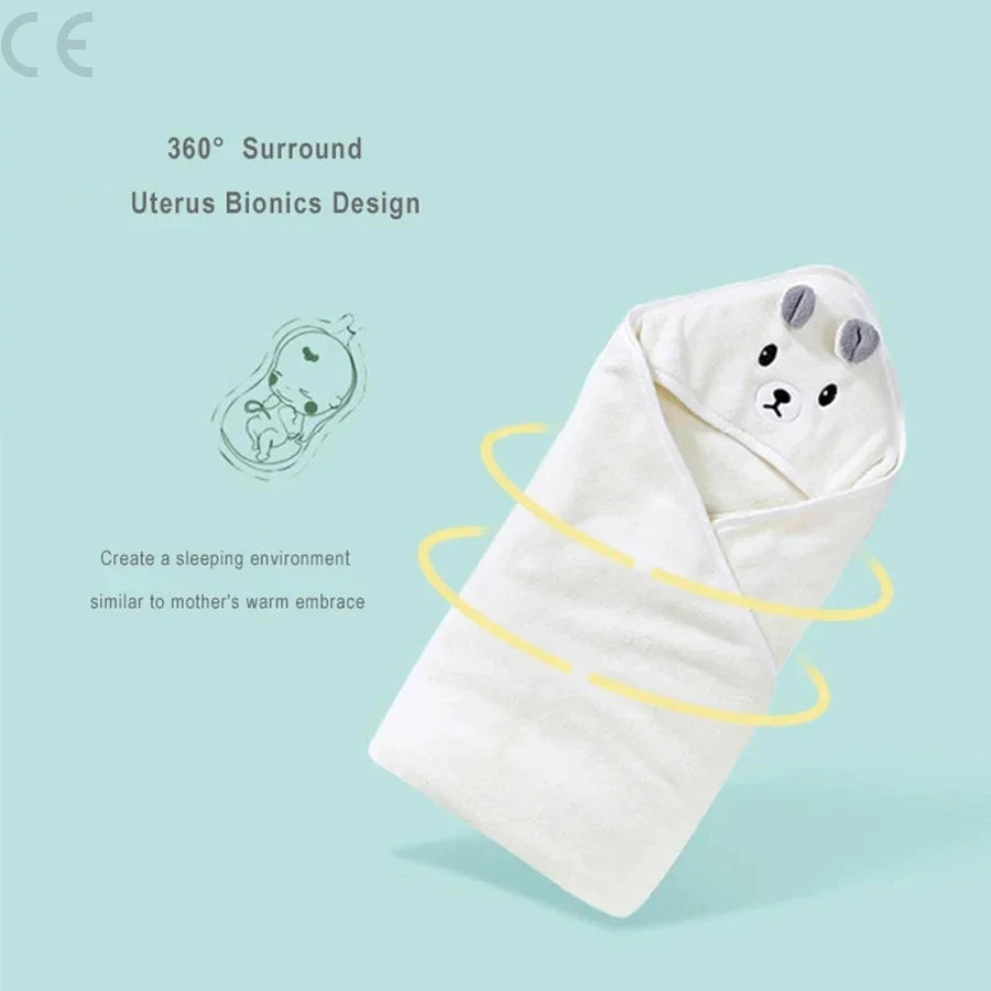 Soft Coral Fleece Baby Bathrobe & Hooded Towel