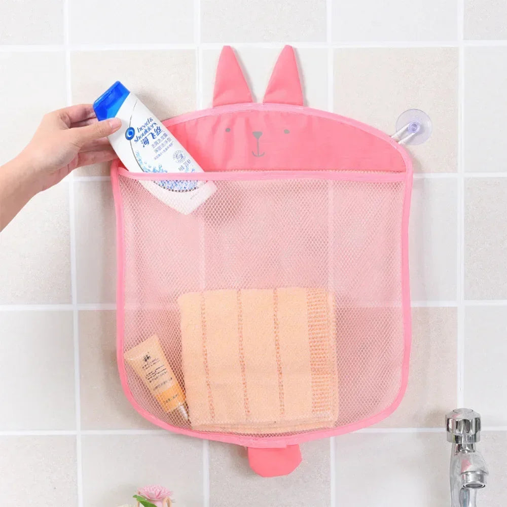 Animal Bath Toy Mesh Bag Organizer with Suction Cups
