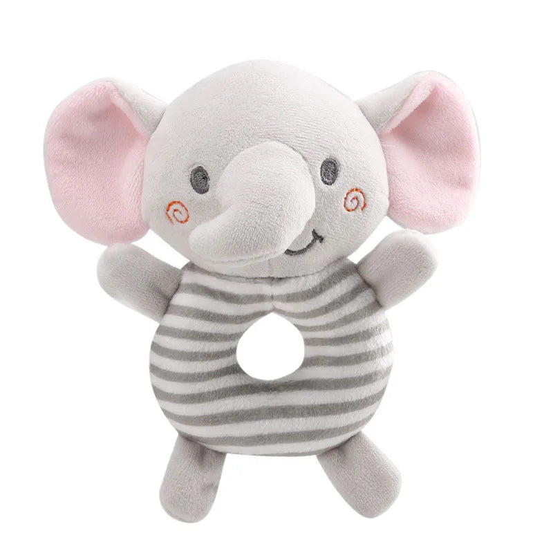Baby Rattle Toys Cartoon Animals Plush for Newborns