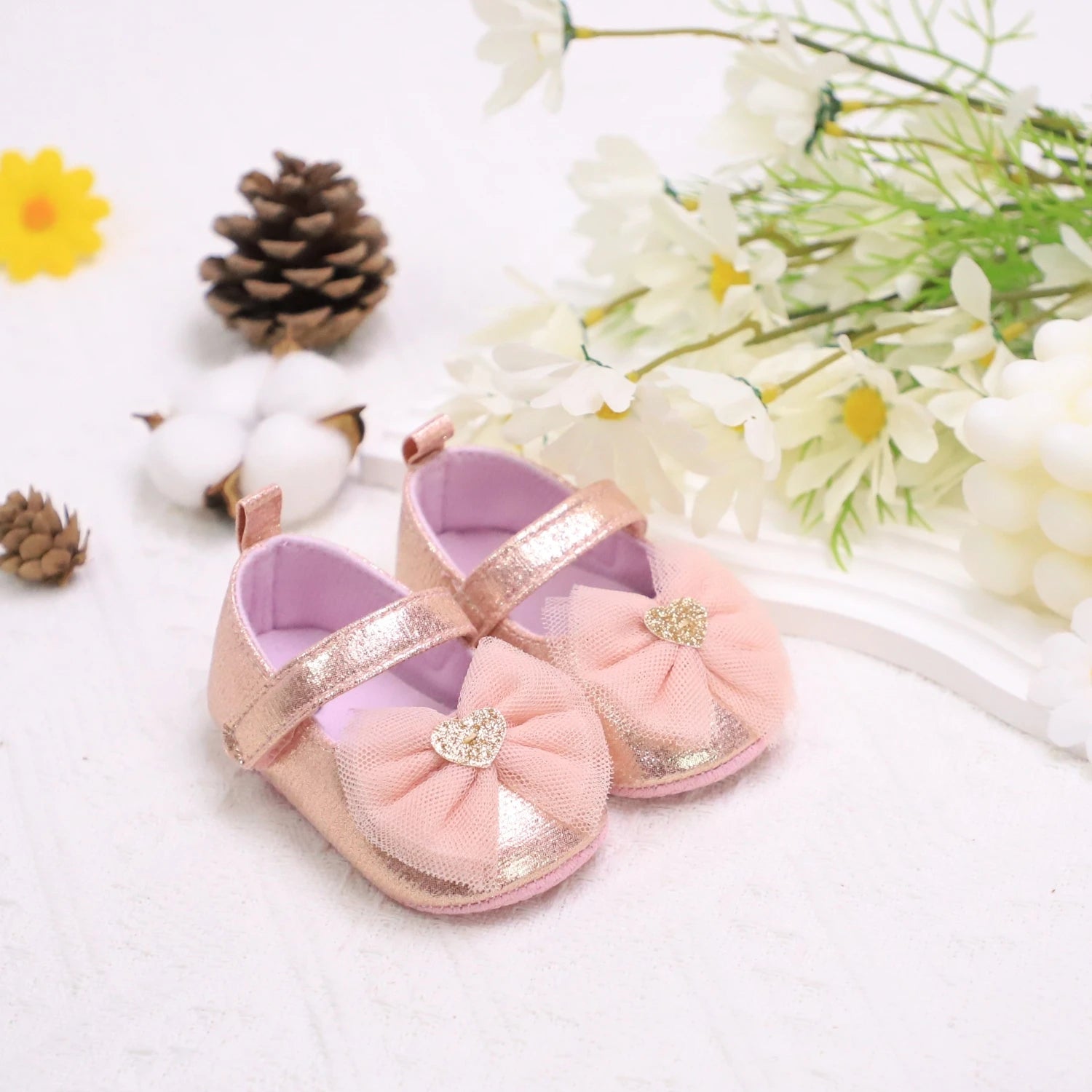 Baby Girl Princess Shoes | Breathable Non-Slip Lace Fashion First Walkers