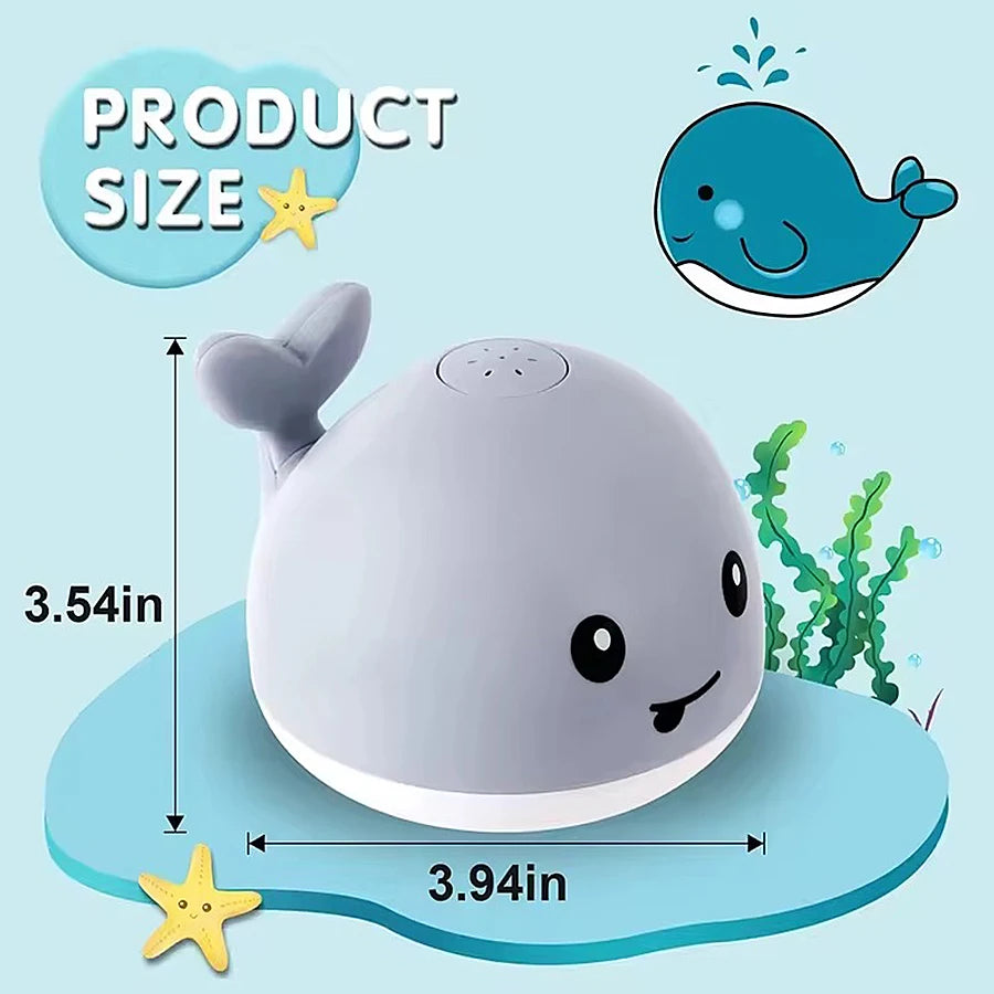 Light-Up Whale Sprinkler Bath Toy for Kids 6-36M