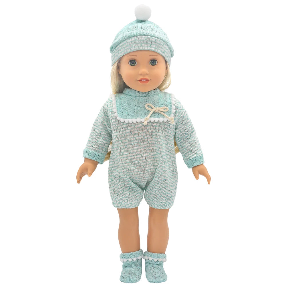 Baby Doll Outfits Set with Shoes for 13-18 Inch Dolls