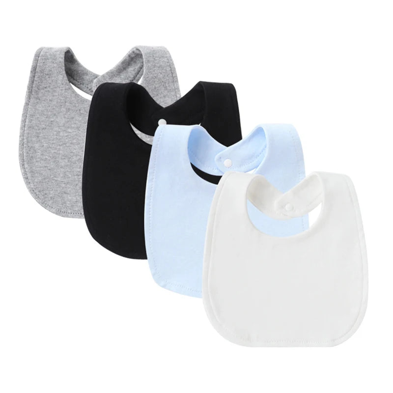 4-Piece Baby Bibs & Burp Cloths Set for Boys & Girls