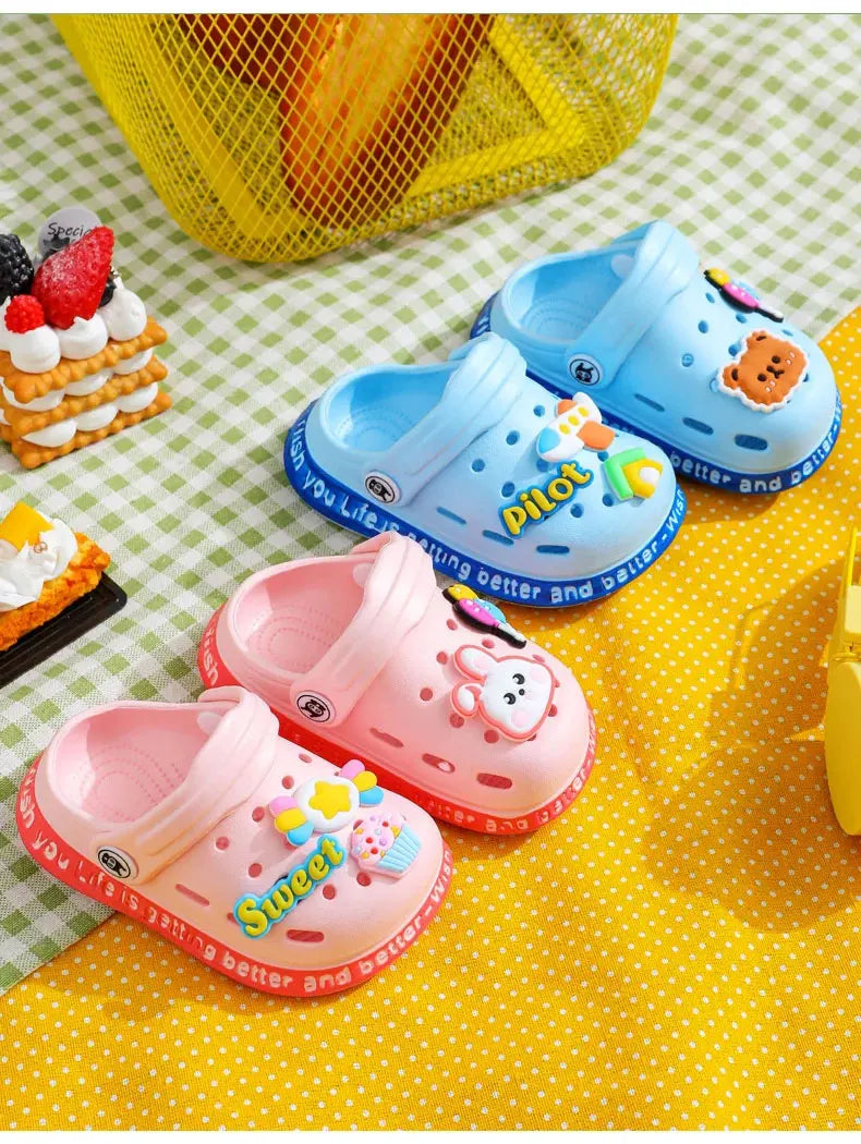 Summer Kids Sandals | Soft Anti-Skid Cartoon Hole Shoes for Boys & Girls