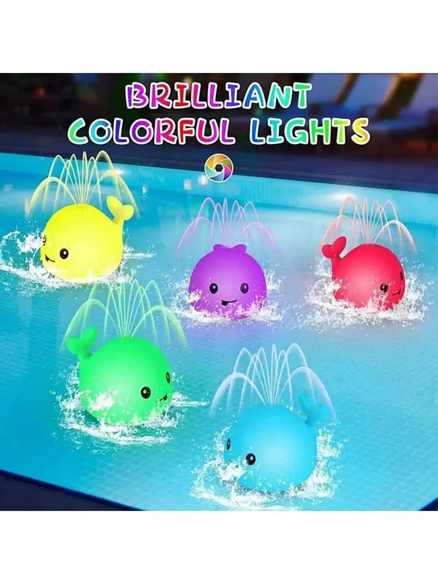 Light-Up Whale Sprinkler Bath Toy for Kids 6-36M