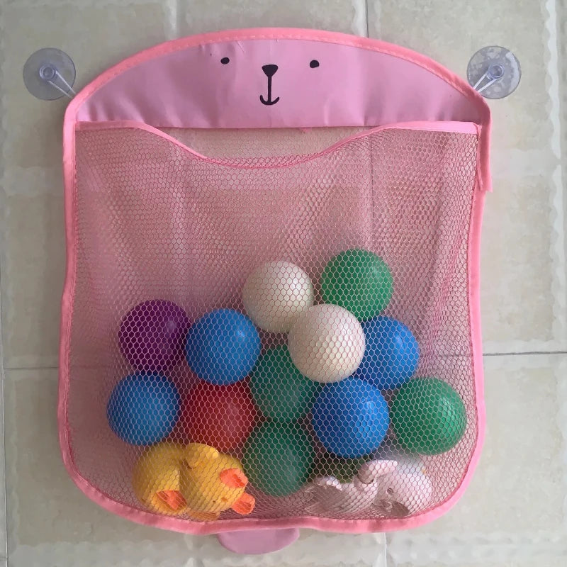 Animal Bath Toy Mesh Bag Organizer with Suction Cups