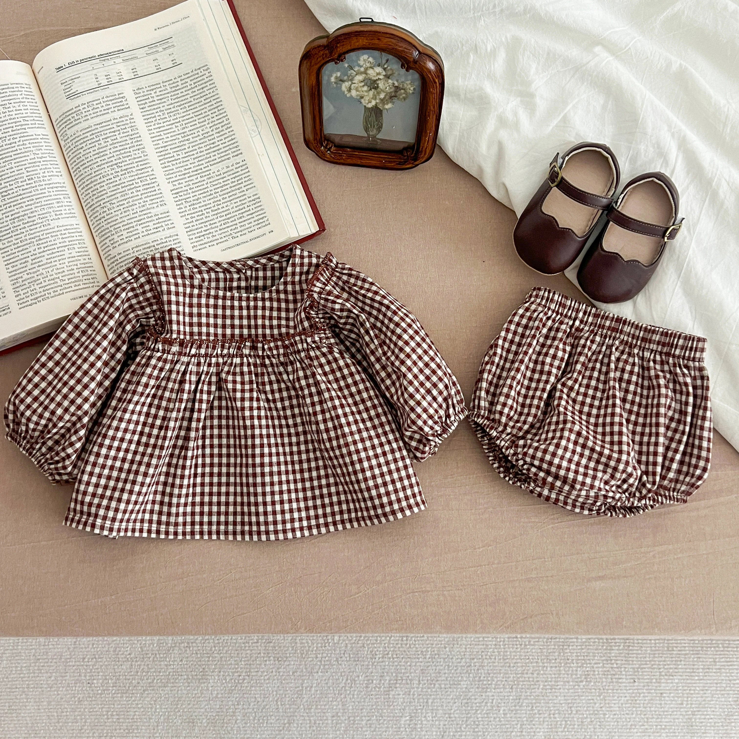 Baby Girl Plaid Tee & Bloomer 2-Piece Set 0-2 Years