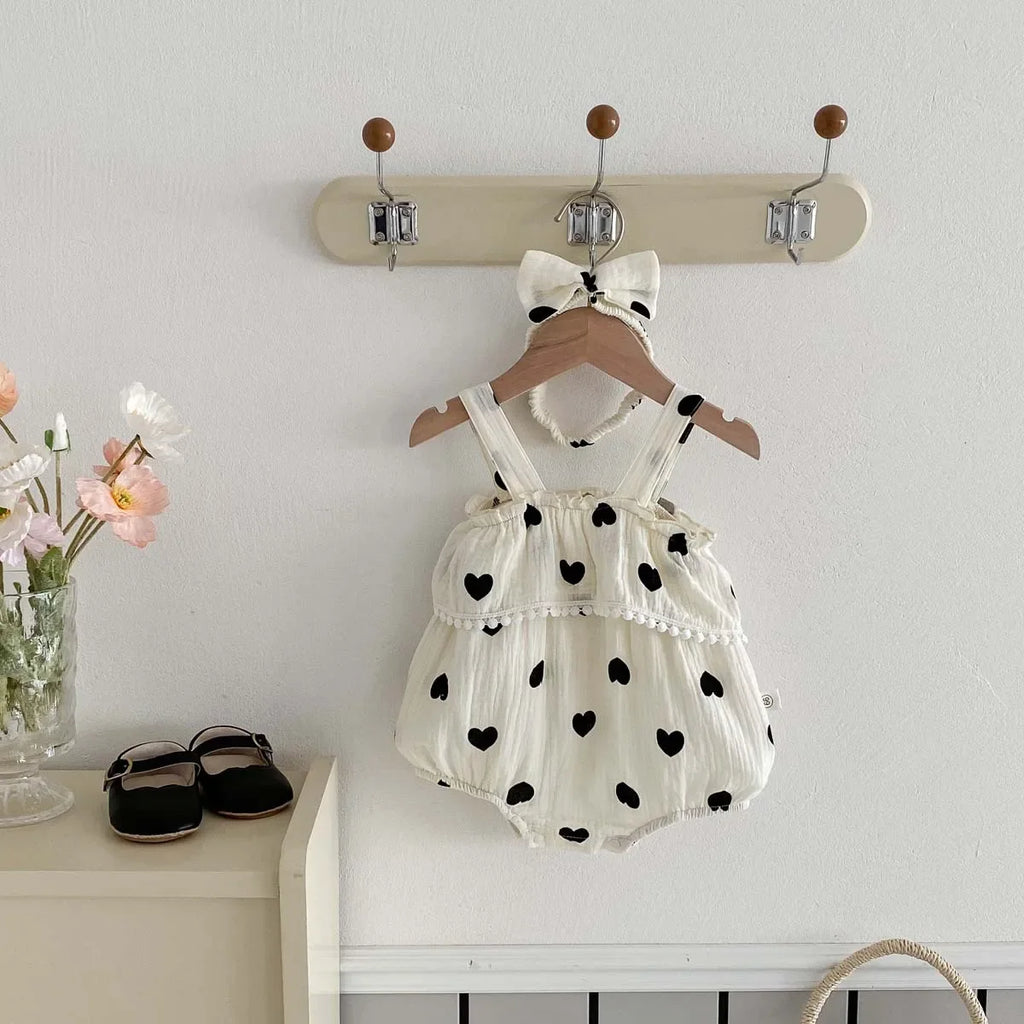 Newborn Sleeveless Bow Camisole Jumpsuit
