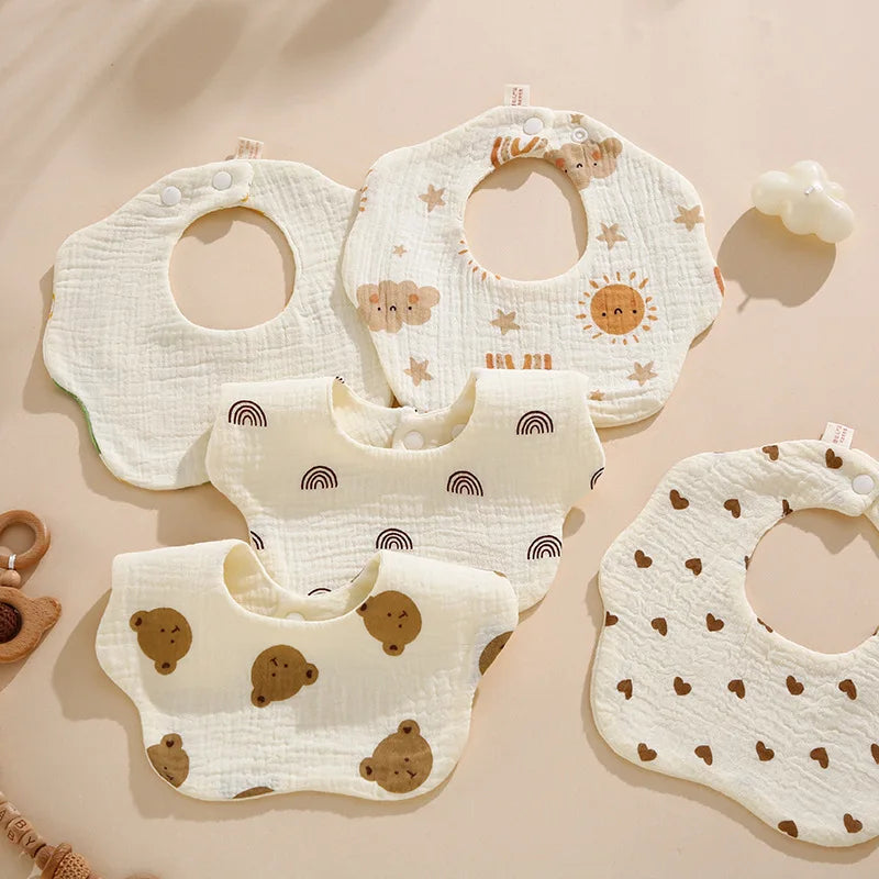 Soft Baby Bibs 3-Pack | Petal Print Feeding Bibs