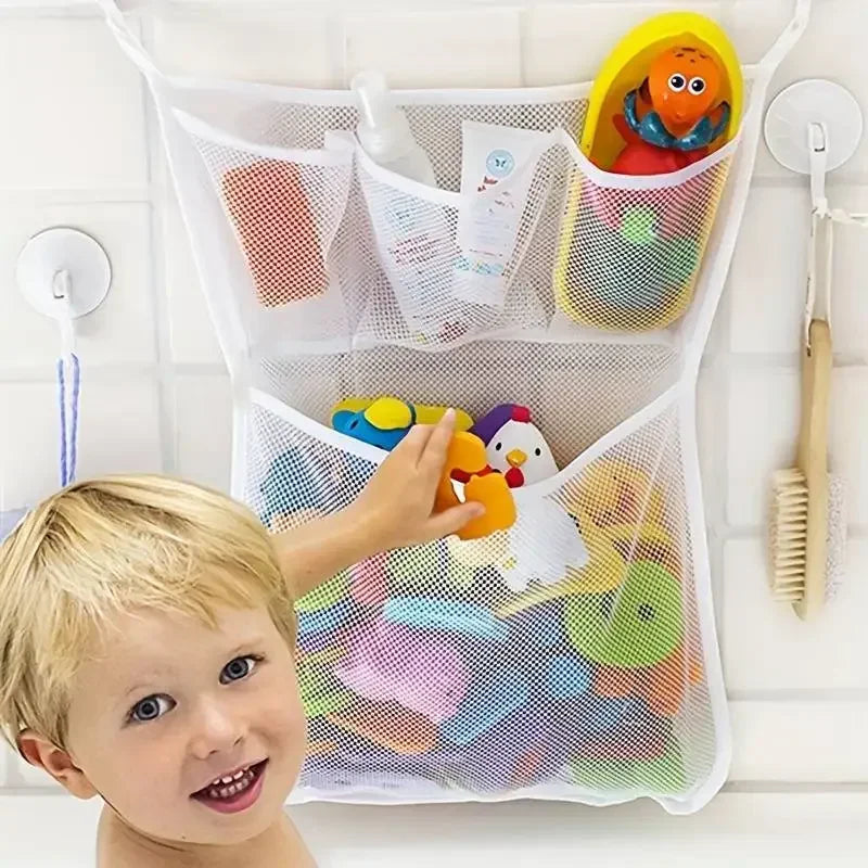 Baby Shower Bath Toy Storage Mesh Bag with Suction Cups
