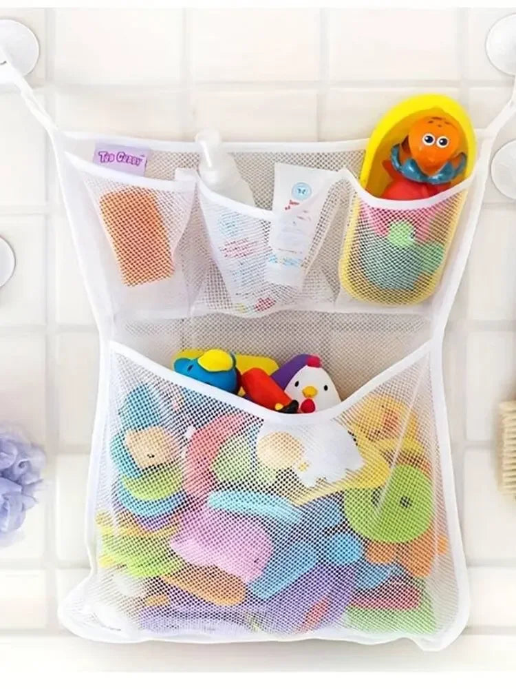 Baby Shower Bath Toy Storage Mesh Bag with Suction Cups