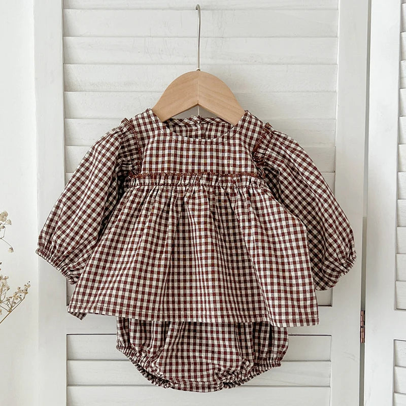 Baby Girl Plaid Tee & Bloomer 2-Piece Set 0-2 Years