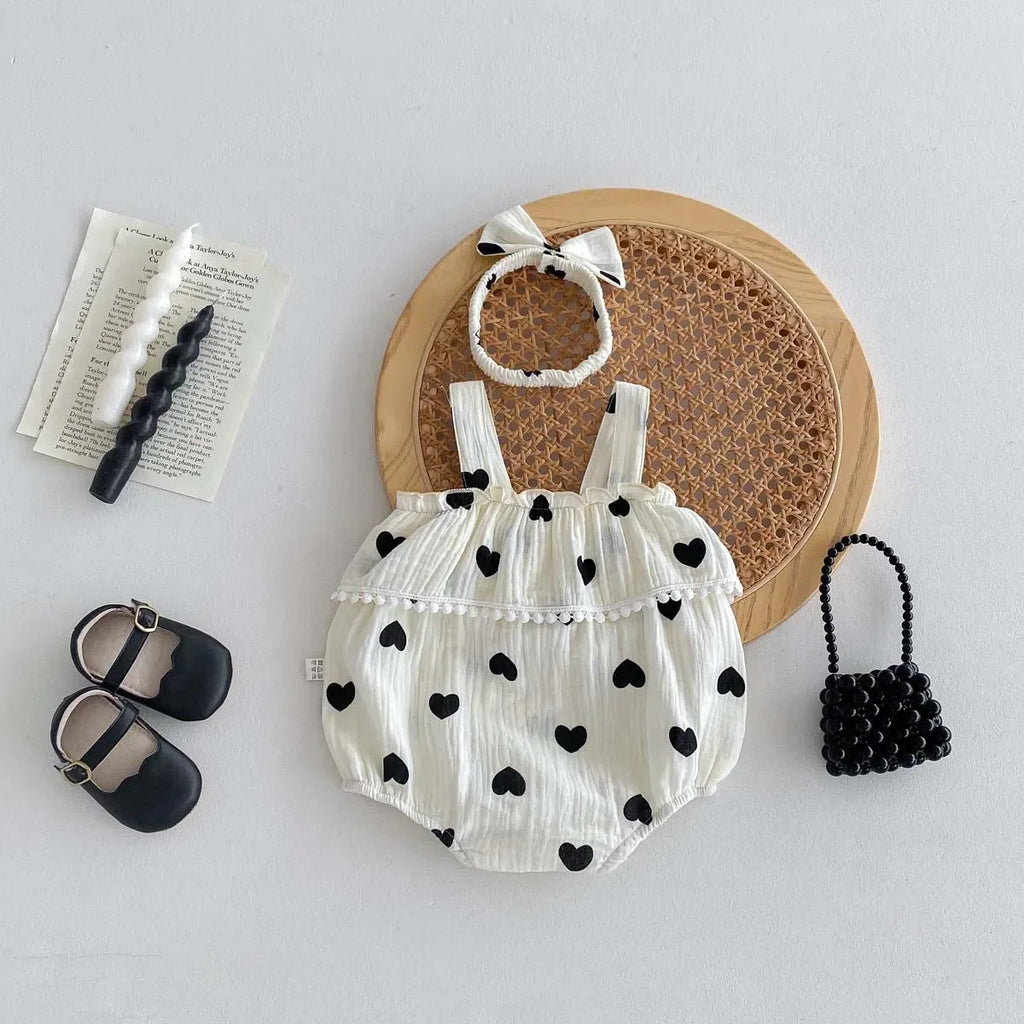 Newborn Sleeveless Bow Camisole Jumpsuit