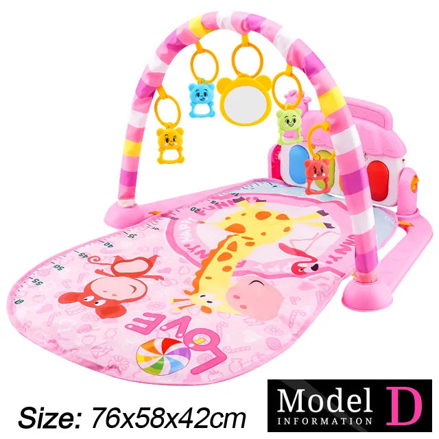 Baby Fitness Play Gym with Piano & Crawling Mat 0-36M