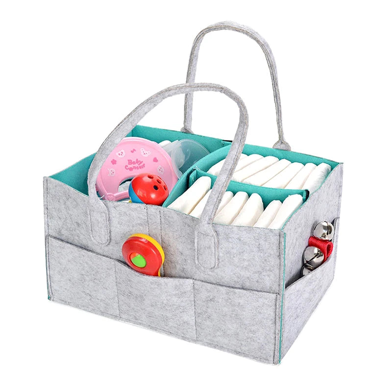 Baby Diaper Caddy Nursery Basket for Newborn Essentials