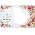 Baby Milestone Flannel Blanket Photography Prop