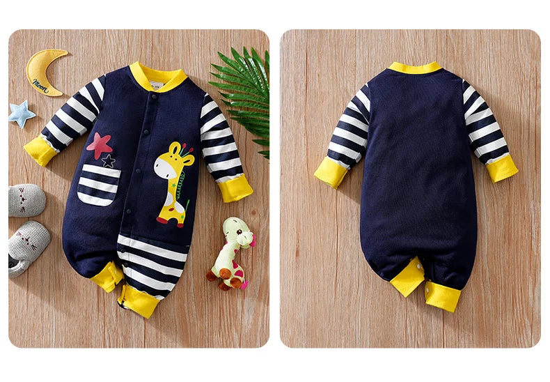 Baby Cartoon Knit Crawling Jumpsuit (0-18M)