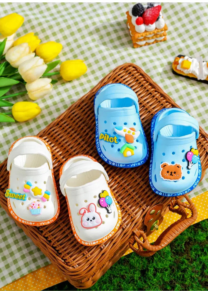 Summer Kids Sandals | Soft Anti-Skid Cartoon Hole Shoes for Boys & Girls