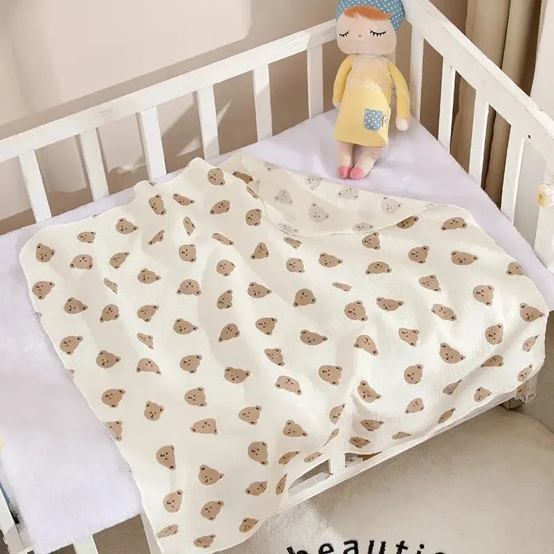 Cotton Muslin Swaddle Blanket 80x80cm for Newborns