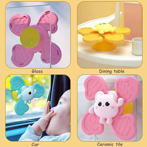 Baby Bath Sucker Spinner Fidget Rattle Toy Set
