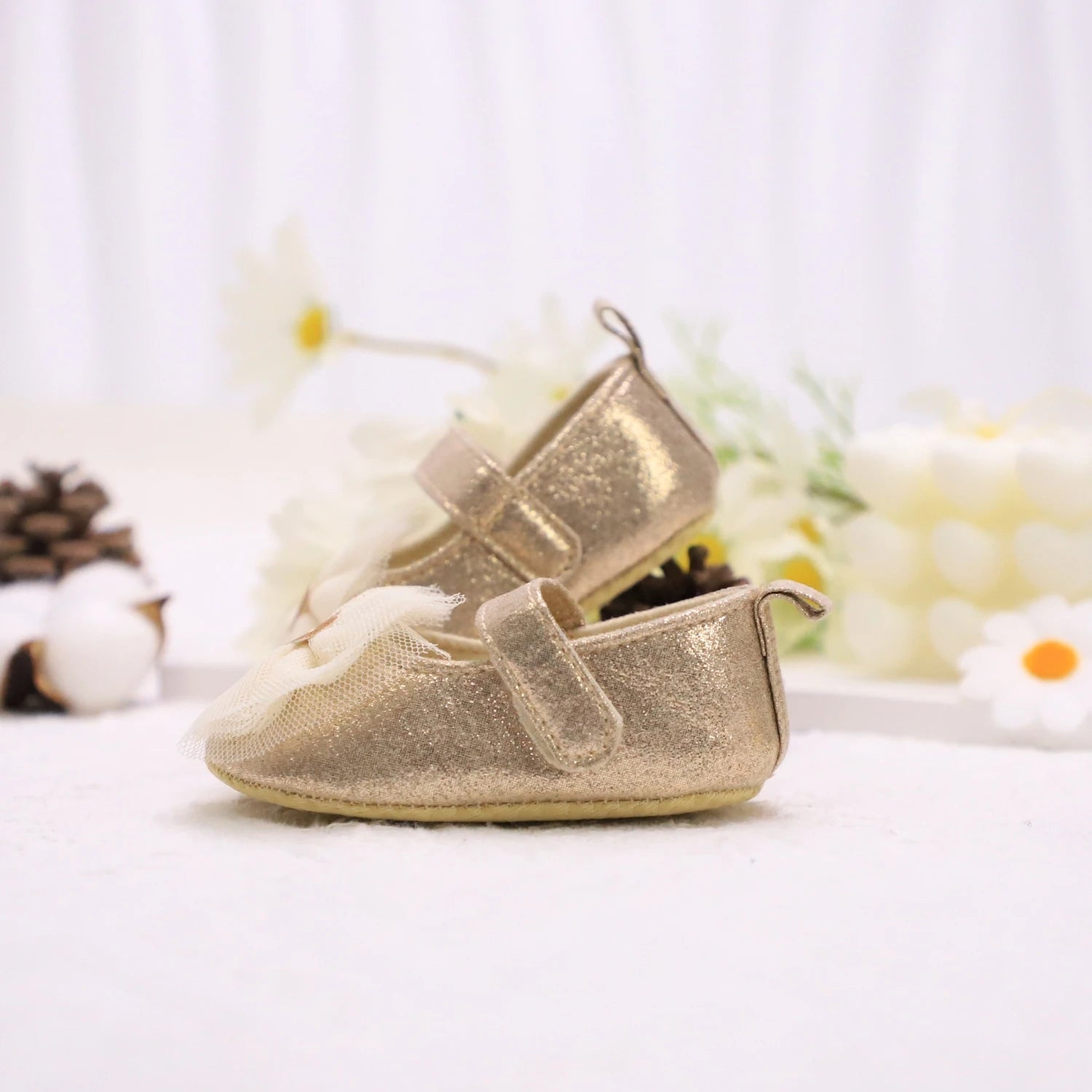 Baby Girl Princess Shoes | Breathable Non-Slip Lace Fashion First Walkers